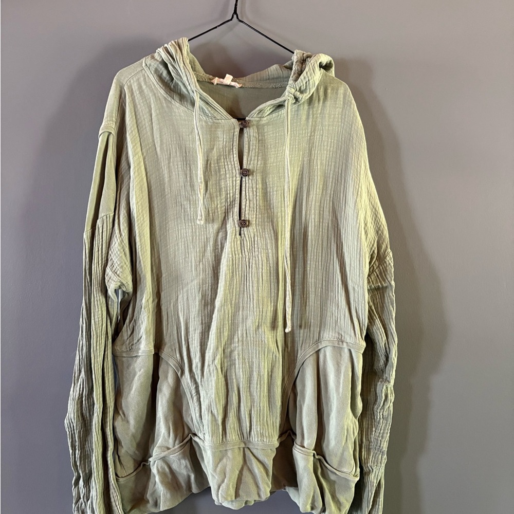 Olive Hooded Pullover for Women